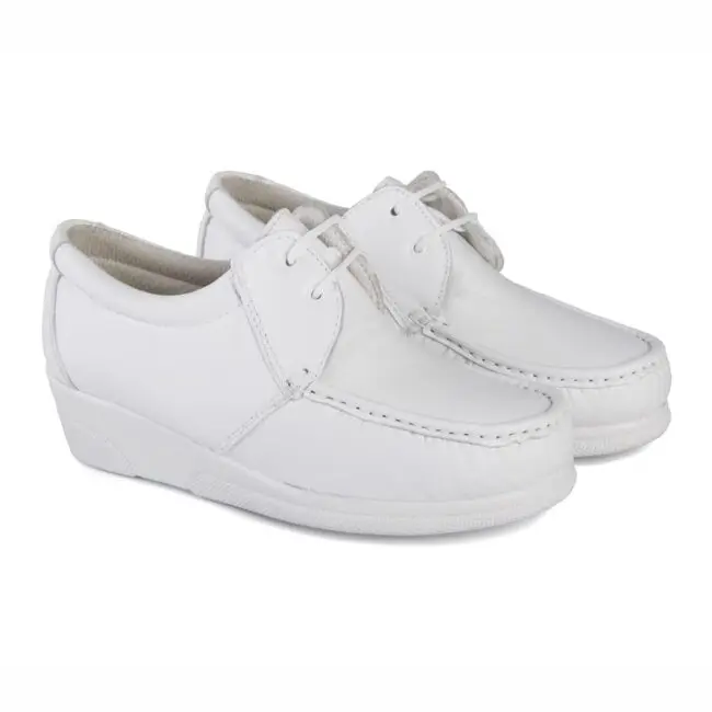 Pair of women's kiowa lace-up shoes, white, model 5163 V2