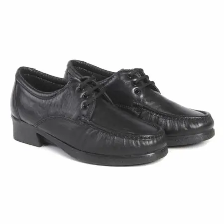 Pair of comfortable women's lace-up shoes, in black, model 5227 Mayo V2