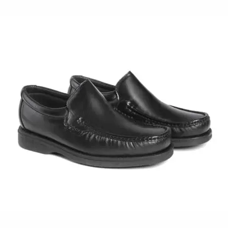 Pair of comfortable men's shoes, black, model 5614 V2