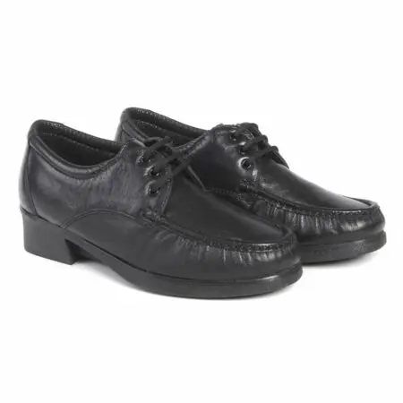 Pair of comfortable women's lace-up shoes, black colour, model 5227 Mayo V2