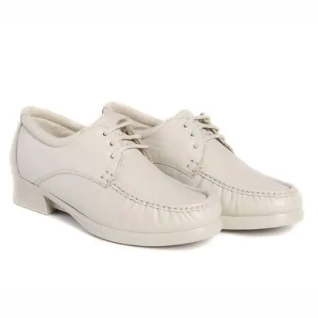 Pair of comfortable women's lace-up shoes, silk colour,  model 5227 Mayo V2