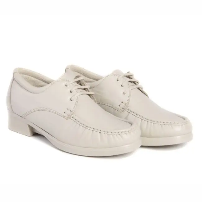 Pair of comfortable women's lace-up shoes, silk colour,  model 5227 Mayo V2