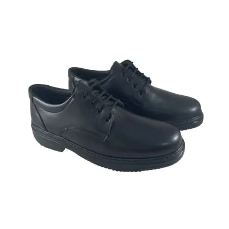 Pair of comfortable men's lace-up shoes, black, model 5054 Clink V2