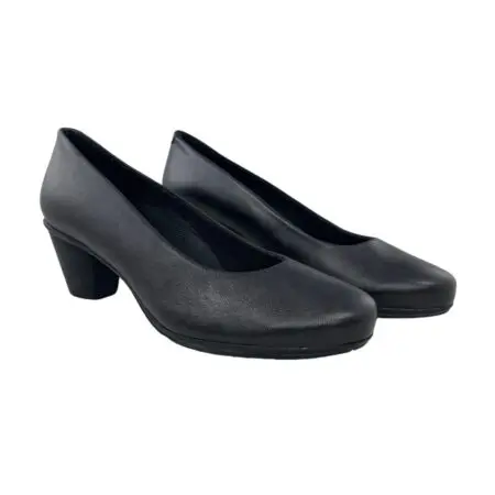 Women's comfortable high heels, in black, model 6865