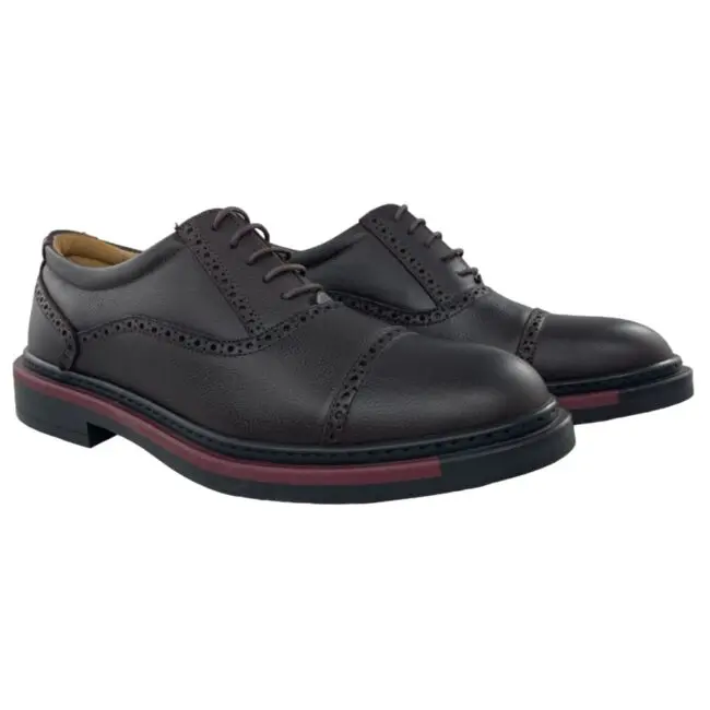 Zapato Pinosos Oxford de piel para hombre, modelo 8099, color marrón