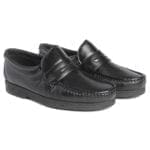 Pair of comfortable men's shoes with band, colour black, model 4740-B94 V2