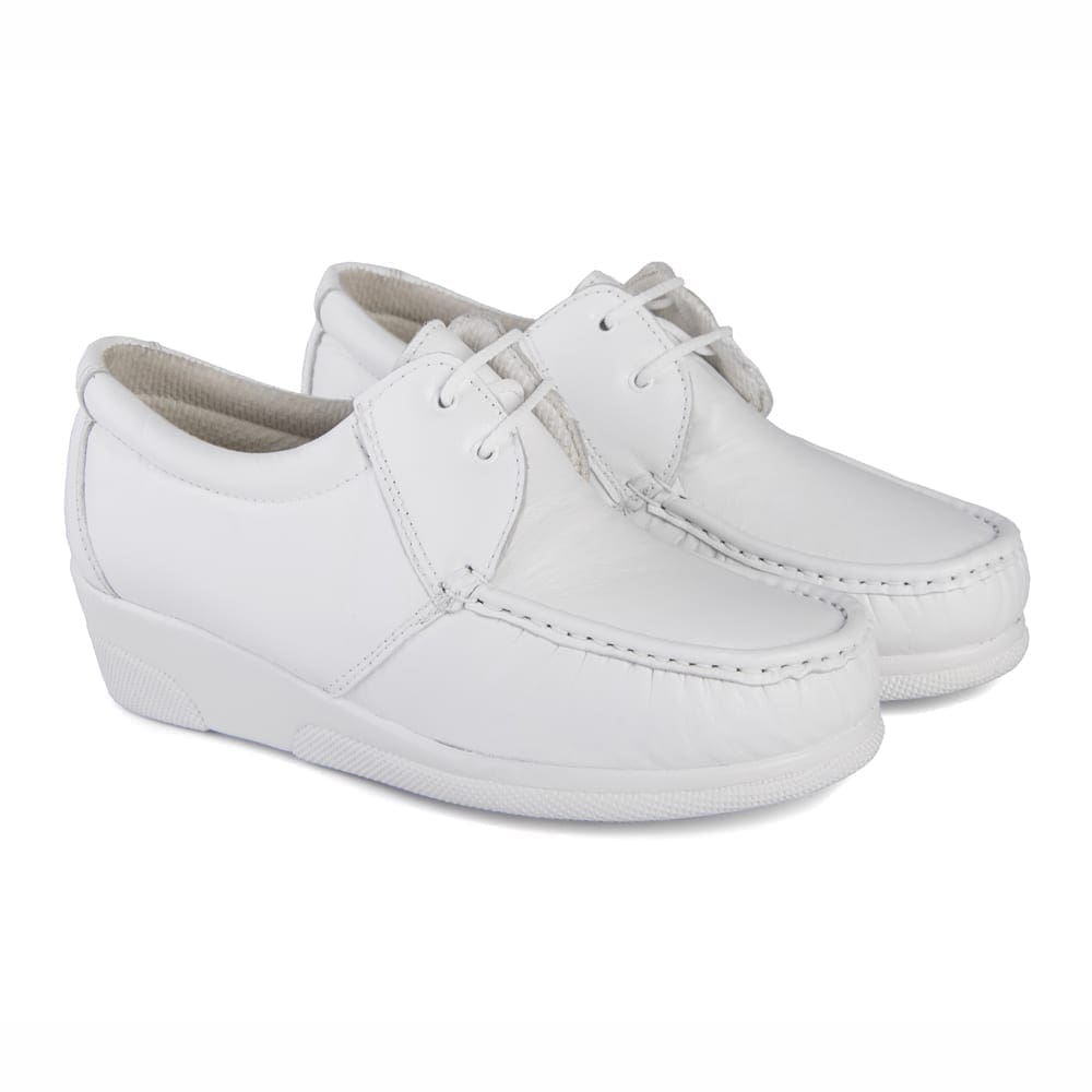 Women's kiowa lace-up shoes, white, model 5163 V2