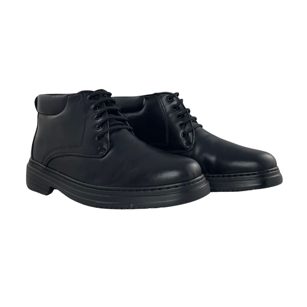 Botín cómodo de hombre con cordones, de color negro, modelo 5212