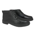 Comfortable men's lace-up ankle boots, black, model 5212 V2