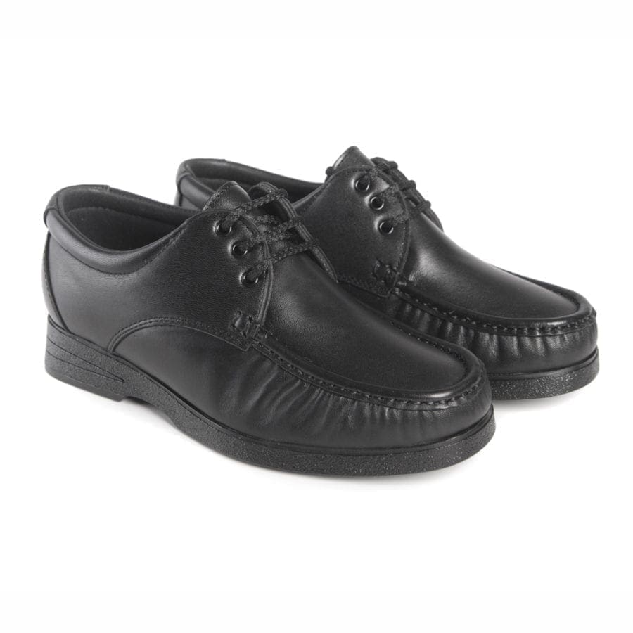 Pair of comfortable women's lace-up shoes in black, model 5227 Noe V2