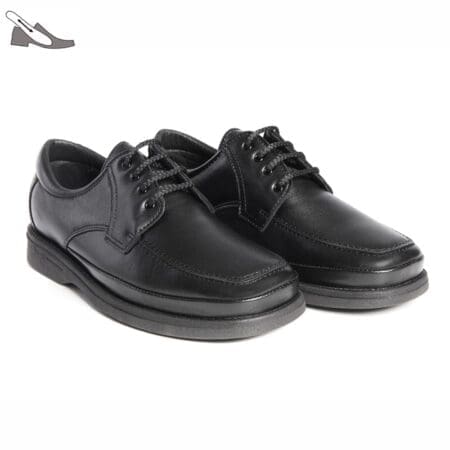 Pair of black blucher type shoes, model 5748 V2