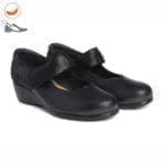 Pair of comfortable women's lounge shoes, black, model 6258-G V2