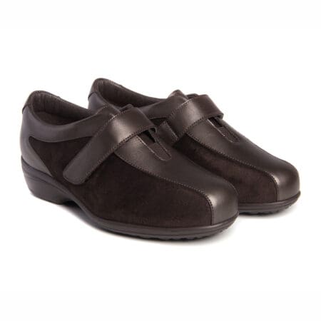 Velcro Oxford shoe 7503-H Coffee