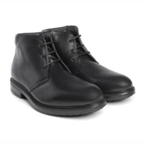 Comfortable men's lace-up ankle boots in black, model 7627 by Pinosos