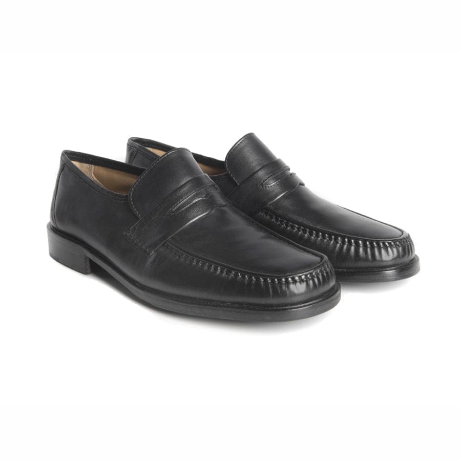 Pair of men's dress shoes in cowhide leather, black, model 82002 Napa V2