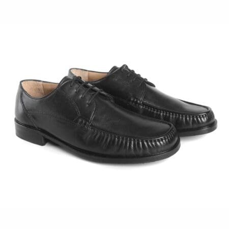 Pair of men's dress shoes in cowhide leather, black, model 82005 Napa V2
