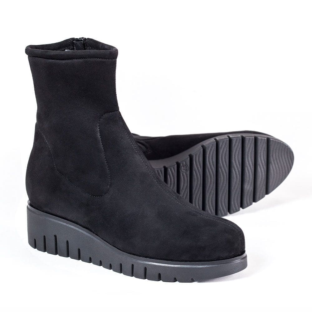 Par de botines de mujer cómodos con cremallera modelo 8114 V2